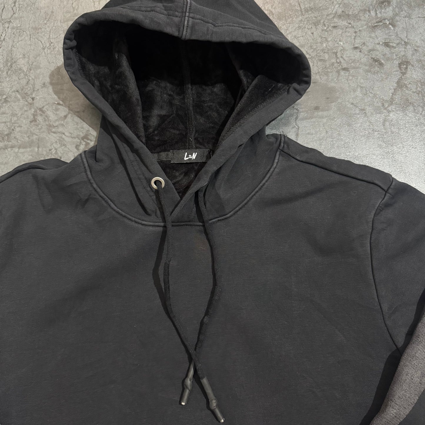RE-HOME embroidery with velvet inner Hoodie