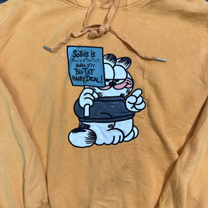 Lazy Cat Embroidery Hoodie